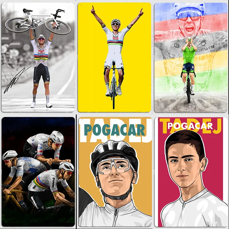 

Tadej Pogacar Retro Posters Metal Sign Poster Garage Custom Room Decoration Indoor Decor Tin Home Wall Art Decor