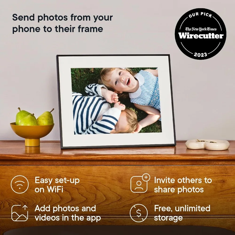 

Walden 15" WiFi Digital Picture Frame | Send Photos from Your Phone | Quick, Easy Setup in App