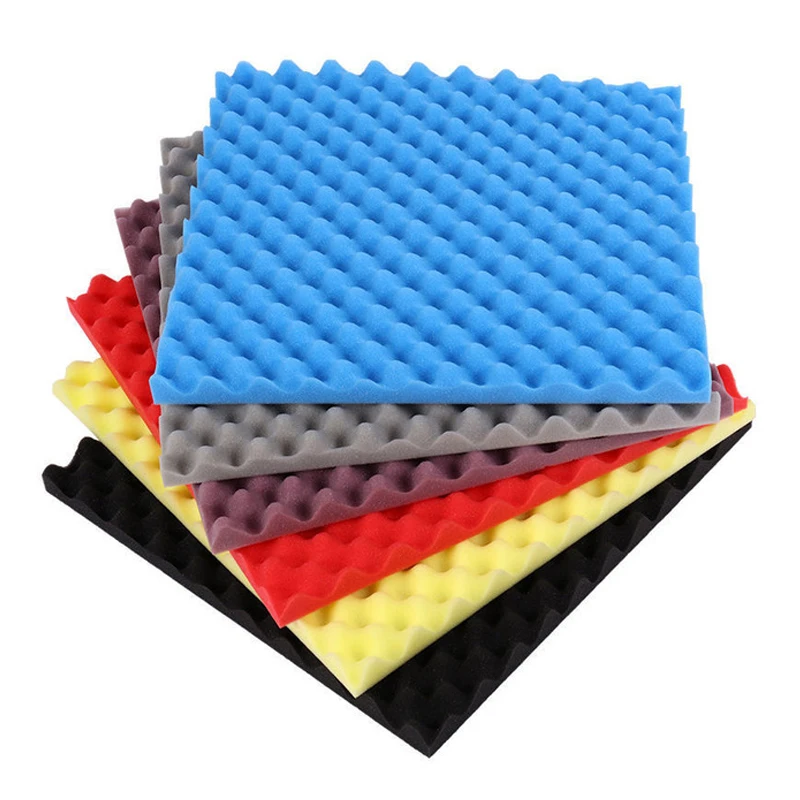 1pc High Density Soundproofing Foam Tiles 30X30X2cm Egg Crate Acoustic Foam Sound-absorbing Cotton For KTV Audio Studio Room