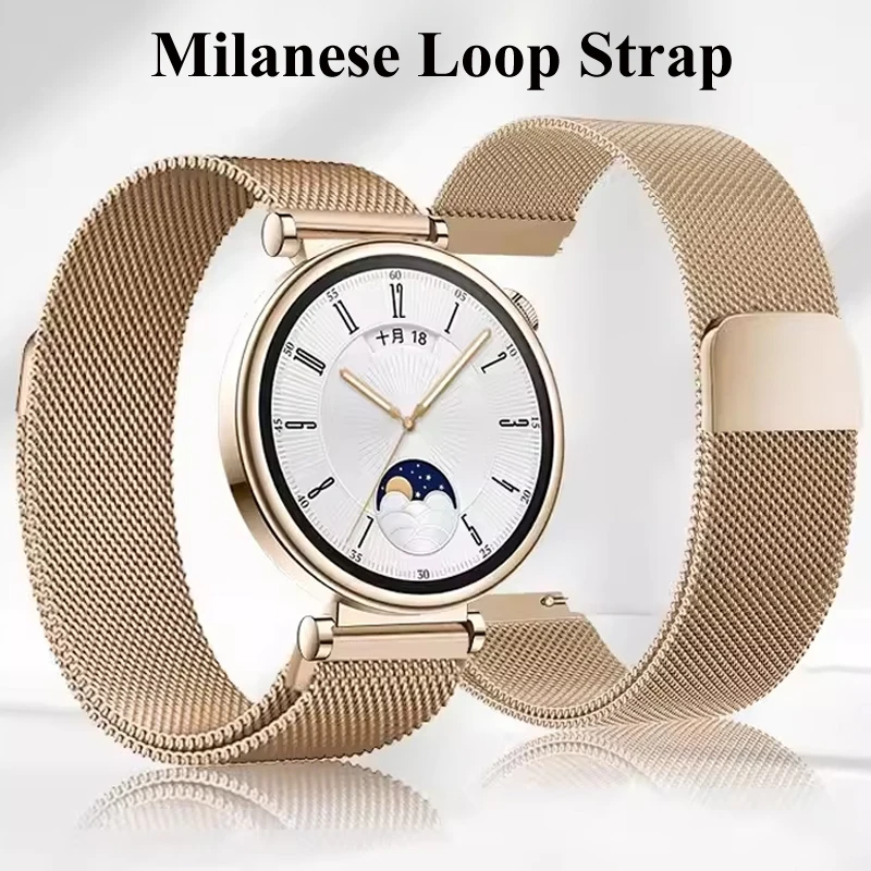 Magnetisches Armband für Huawei Watch GT4 5 41 mm Armband 18 mm Milanese Metallarmband Armband für Huawei Watch 5 42 mm /GT5Pro 42 mm