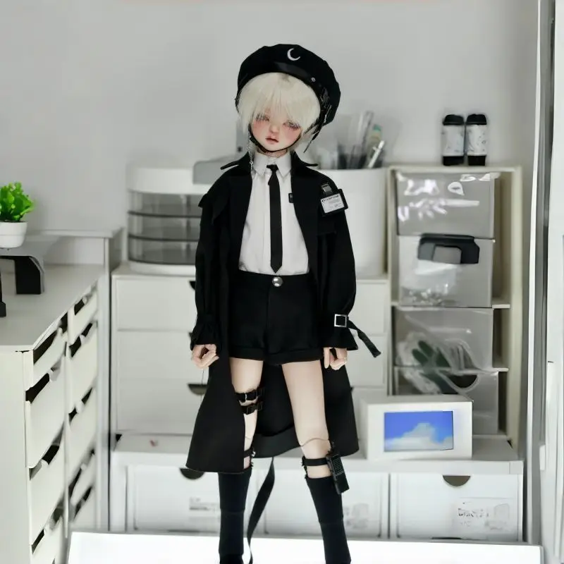 1/4 ropa para muñeca traje cortavientos + sombrero + camisa + pantalones cortos + calcetines para muñeca Bjd de 45cm vestir juguetes para jugar a las casitas accesorios para muñecas, sin muñeca