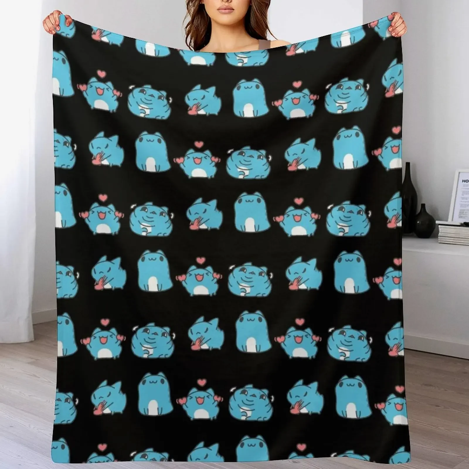 

Bugcat Capoo Throw Blanket Durable Warm Blanket for Daily Home Use