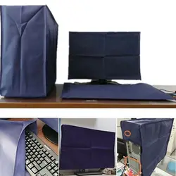 3PCS Dust Cover Desktop Monitor Computer PC Dustproof Case Keyboard Tower Computer Protective Cover