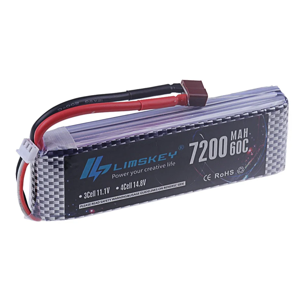7.4V 2S Lipo Battery 1500mah 2200mah 3000mah 3300mah 5200mah 6000mah 10400mah With Dean T XT60 For RC RC Drone Helicopter Car