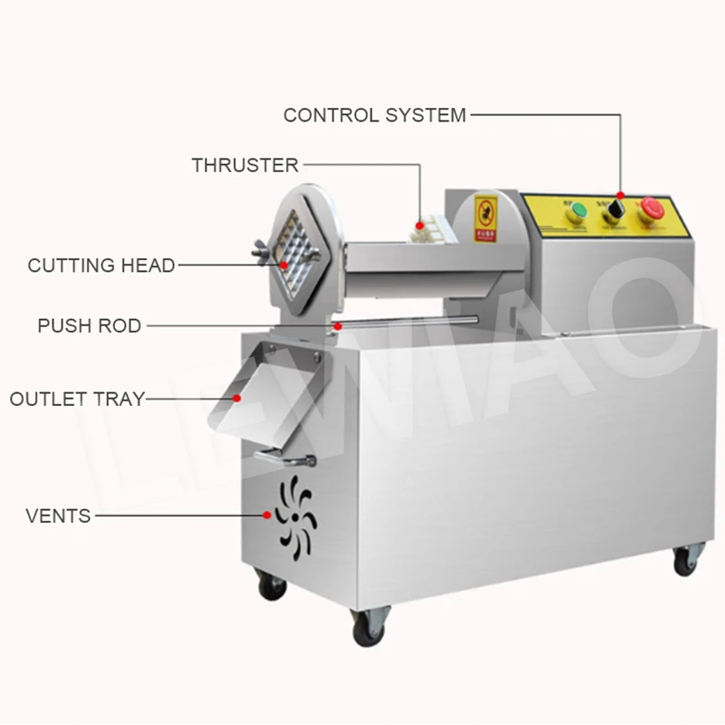 Machine électrique de découpe de frites pour pommes de terre, radis et concombre, en acier inoxydable