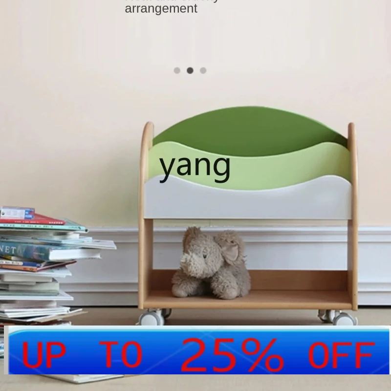 CX  Children's Bookcase Portable Solid Wood Small Living Room Multi-Layer Floor Bookcase Baby Picture Book Rack