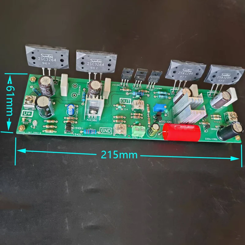 Dual HIFI High Power Amplifier Board, Discrete Amplifier Board, Single Channel Finished Board