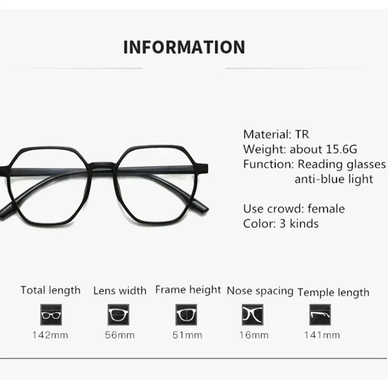 2023 Fashion Anti Blue Light Reading Glasses for Men Women Luxury Eye Protection Finished Eyewear +1.0+1.5+2.0+2.5+3.0+3.5+4.0