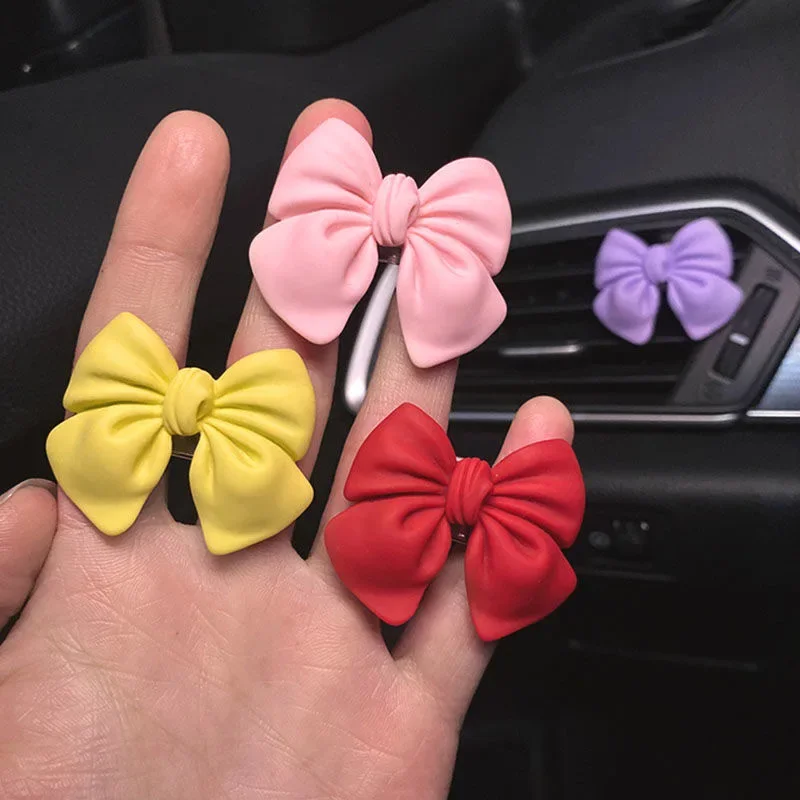 Bow-knot Car Air Vent Freshener Perfume Clip Woman Car Art  Air Conditioning Clip Car Interior Decoration Accessories