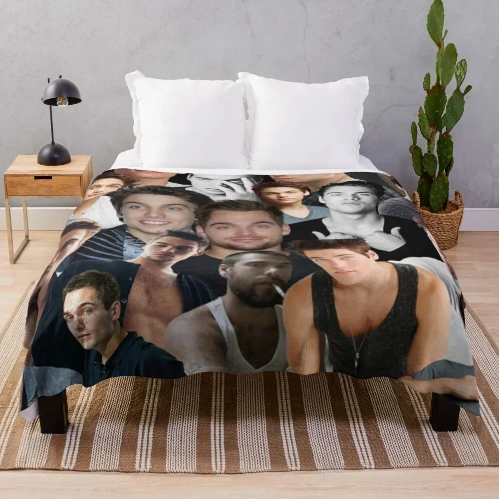 

dylan sprayberry photo collage Throw Blanket Decorative Soft Throw Blanket for Couch Sofa