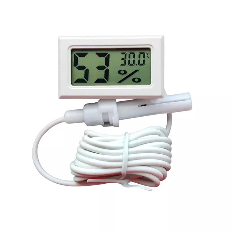 1Pcs Mini Digital LCD Indoor Thermometer Hygrometer Indoor Convenient Temperature Sensor Humidity Meter Gauge Instruments Cable