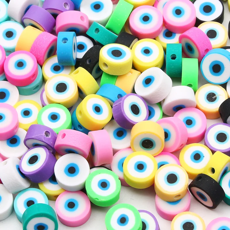 20-100pcs Mixed Cartoon Eyes Evil Clay Spacer Beads Polymer Clay Loose Beads For Jewelry Making Diy Charms Handmade Accessories