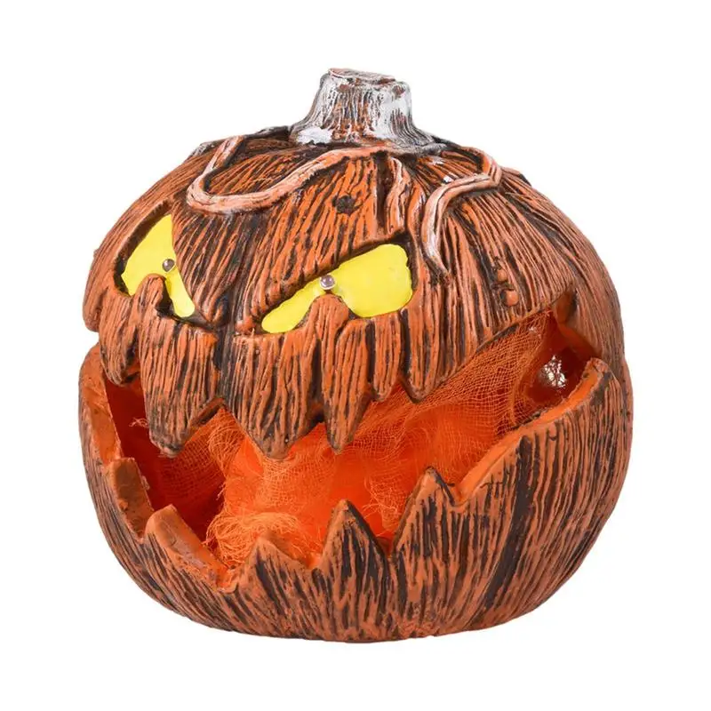 Pumpkin Party Lights Decorative Lantern Lights with Scary Sound Spooky Halloween Decor For Living Room Window Doorway Party