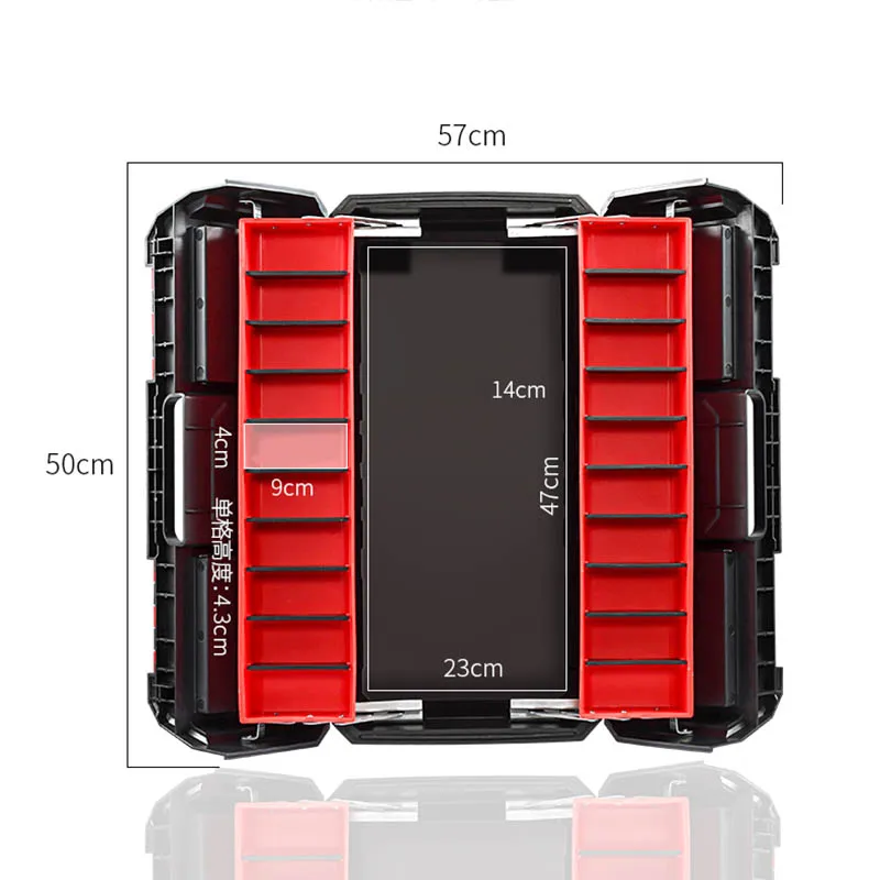 Plastic Toolbox Hardware Storage folding Case Home Multi-function Car Repair Box Tool Portable Case Large Electrician Tool Box