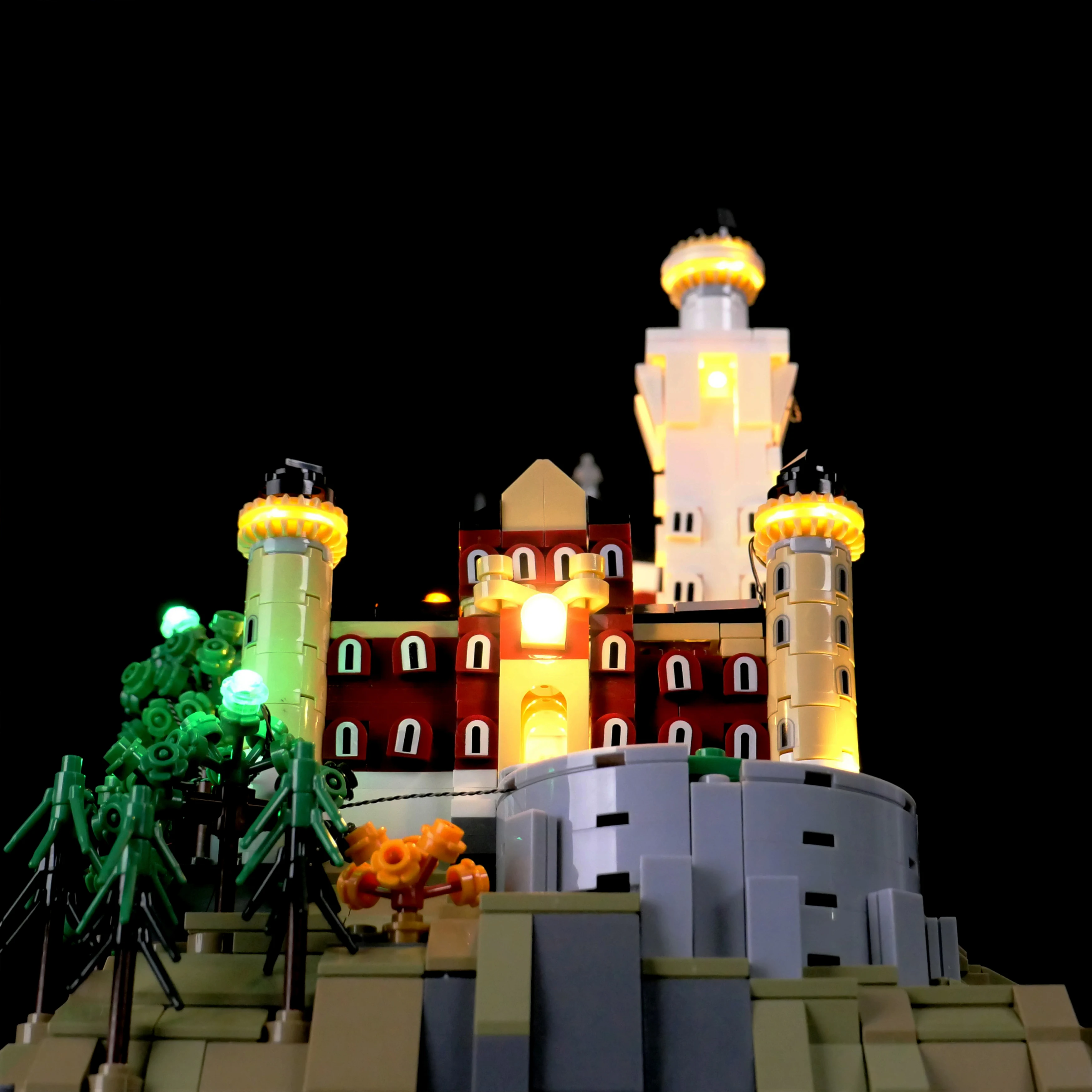 مجموعة إضاءة LED متوافقة مع مجموعة إضاءة نموذجية لبنات البناء المعمارية لقلعة نيوشوانشتاين 21063 لتزيين العرض #4