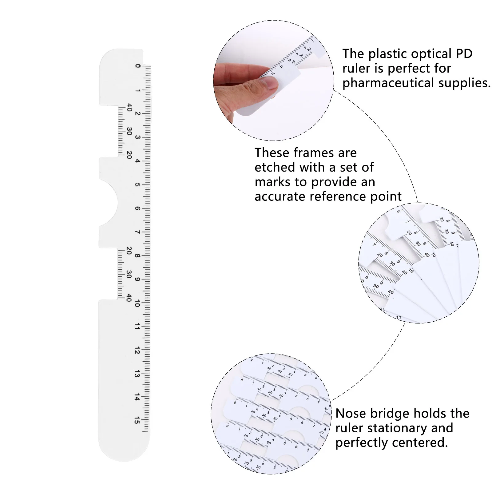 

6pcs Optical Pd Ruler Plastic Pupil Distance Meter Lightweight Flexible Hard Eyewear Tool Pupillary Distance Measuring