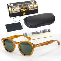 Johnny Depp gafas de sol polarizadas hombres gafas de sol mujer marca de lujo Vintage gafas con montura de acetato