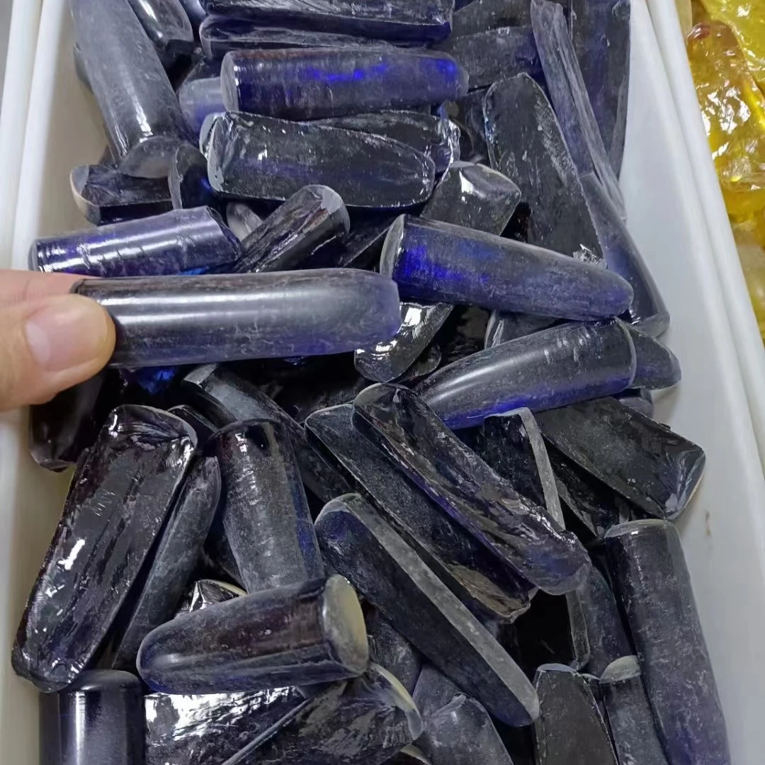 200g/lLot Uncut 33# 34# Synthetic Corundum Blue Sapphire Rough Material