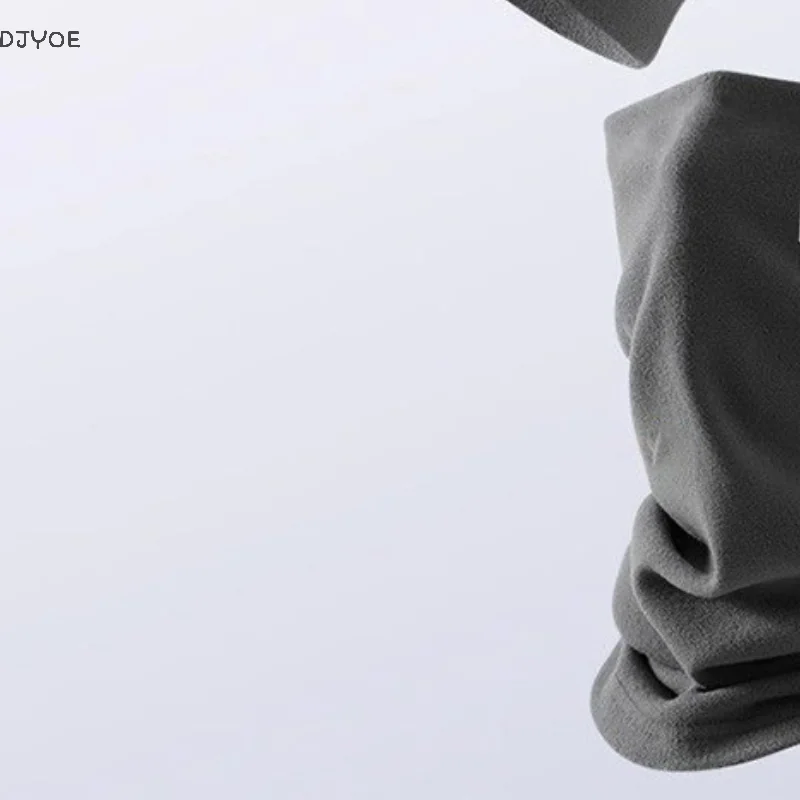 

Двухслойная теплая маска для лица, комплект из двух предметов для осени и зимы, утеплитель для шеи на флисовой подкладке, шапка и шарф.