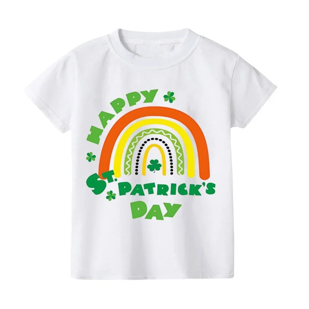 Kids Funny St Patrick's Day Tshirt Boys T-Shirt Clothes Girls St Patricks Lucky Tees Holiday Clothes Boys Girls Fashion Tee