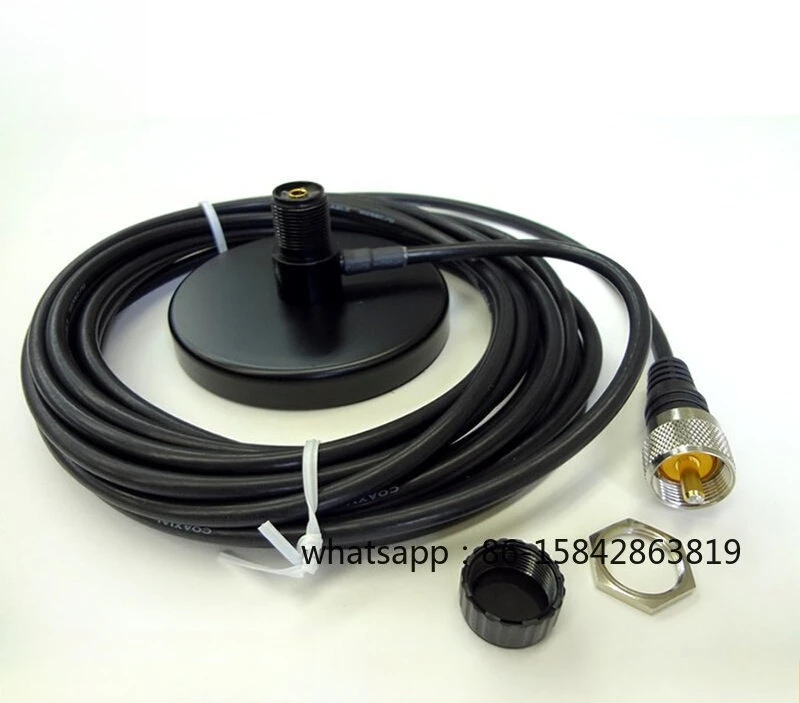 Small Strong Magnetic Car Antenna Base 5 Meters RG58 Feeder Cable Two Way Radio Station Mounting Accessory