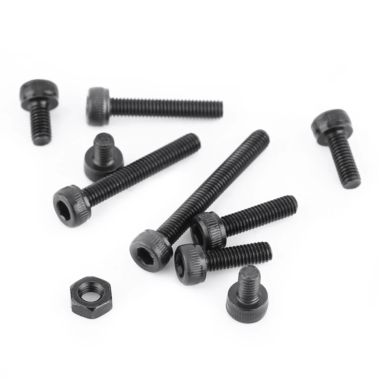 280 pz/scatola M3 tappo testa esagono incassato bullone vite dado macchina fissaggio assortimento Set per mobili macchinari