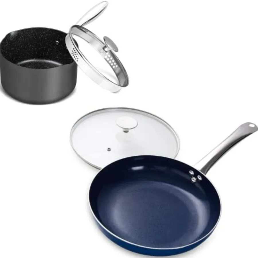 

3 Quart Saucepan with Lid and 10 Inch Frying Pan with Lid