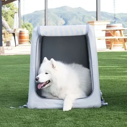 

Customized Size Portable Inflatable Pet Kennel Carrier Transport Inflatable Travel Dog Box Cages For Travel/tour