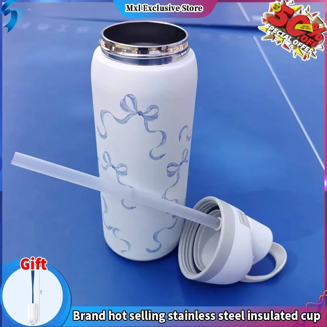 Hot selling products 1 pcs  Fashion Cartoon Pattern Jump Cup - 304 Stainless Steel  Insulated Bottle