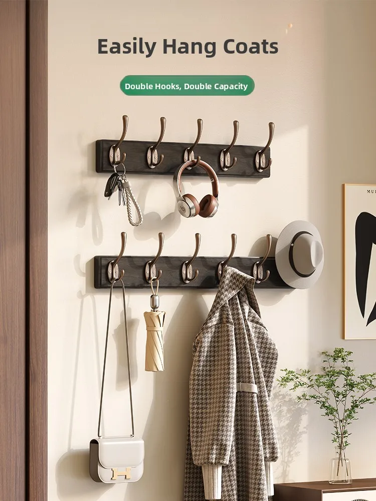 

Creative Wall Mounted Clothes Hook Strong Load Bearing Entrance l Hook Zinc Alloy Rotatable Square Hook for Office Use
