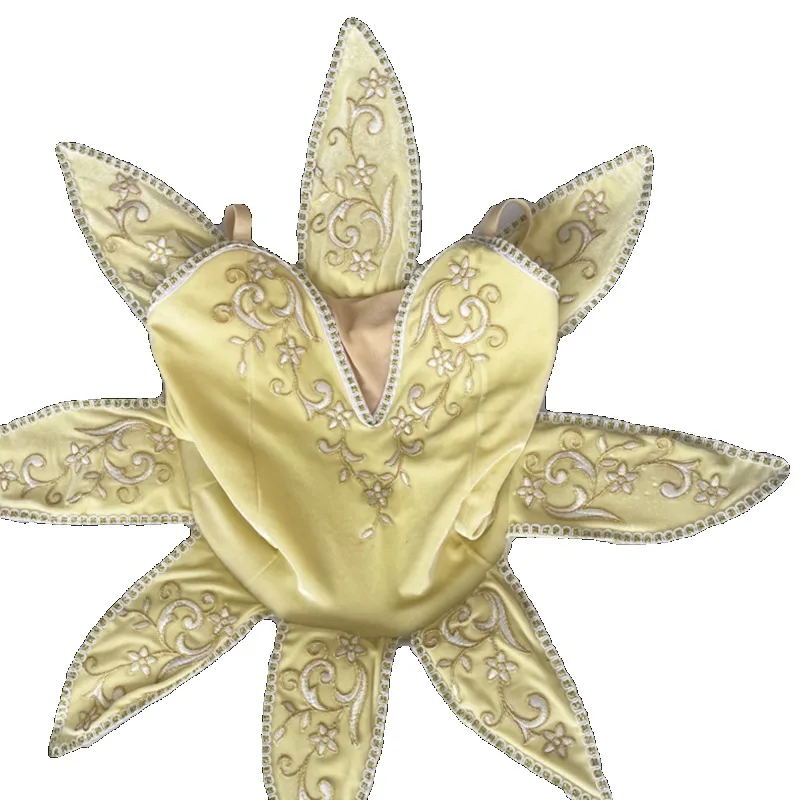 ชุดแสดงบัลเล่ต์สำหรับนักเต้นหงส์ตัวน้อย - ชุดเดรสผ้าชีฟองพองฟูสีฟ้าอ่อนสำหรับการแสดง