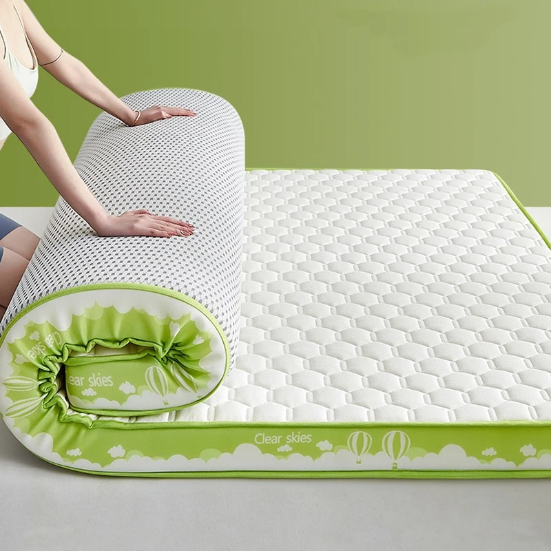 اللاتكس الإسفنج فراش الكلمة حصيرة طوي انتعاش بطيء حصير الكلمة حصيرة غطاء المفارش 4/7 سنتيمتر سمك الملك التوأم الملكة حجم #1