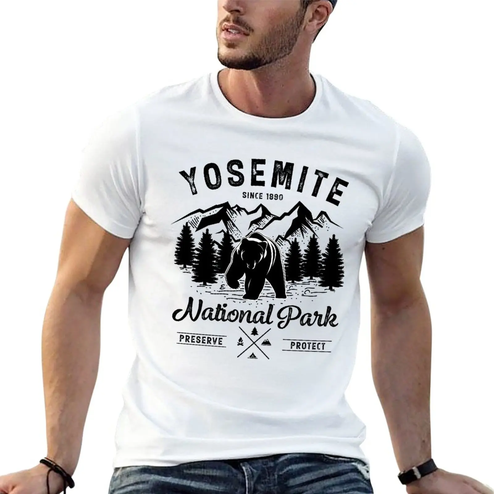 Yosemite National Park Since 1890 Vintage Gift T-Shirt graphics t shirt men graphic t shirts