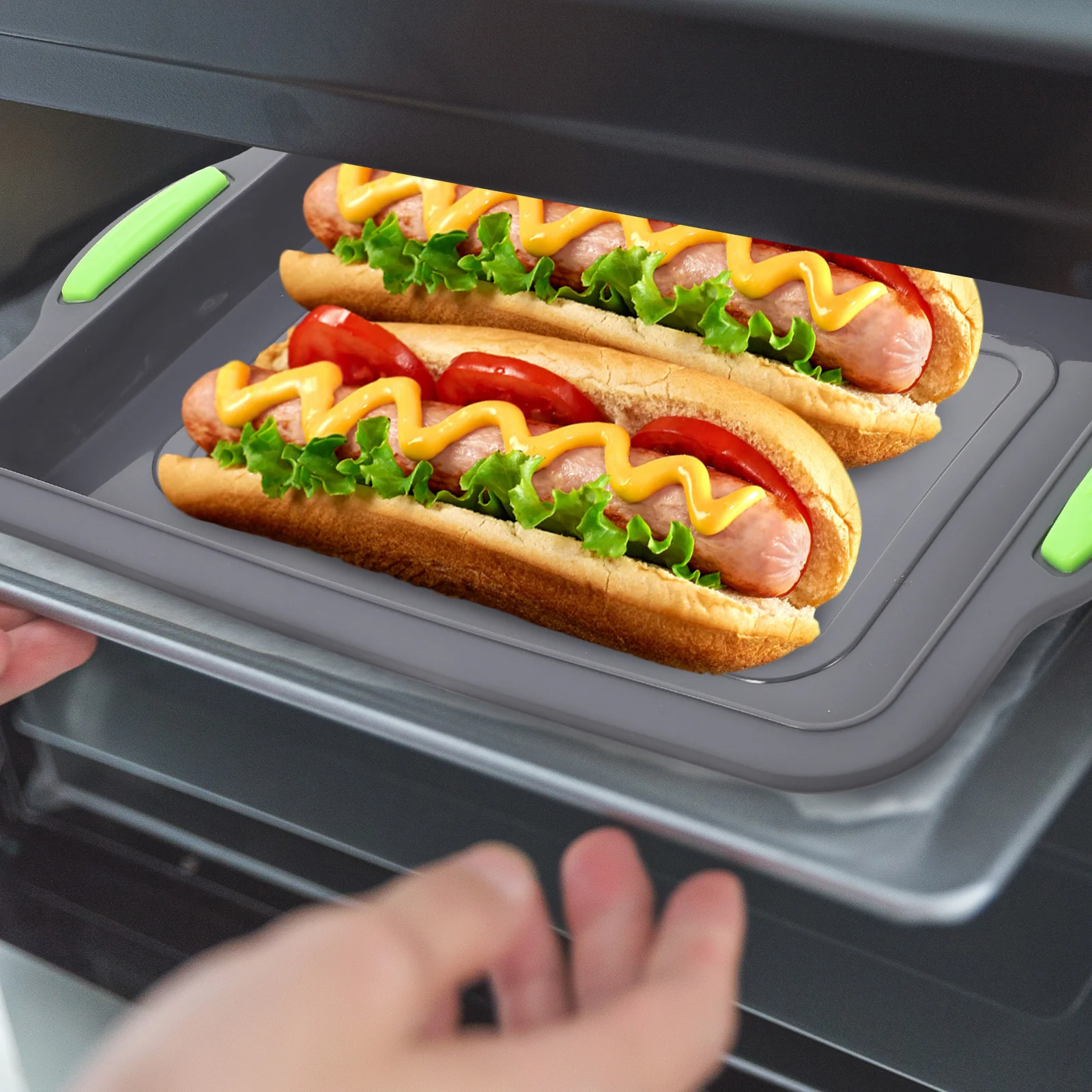 Bake Silicone Cake Pan Baguette Bread Washable Non-stick Mold Baking Dish with Lid