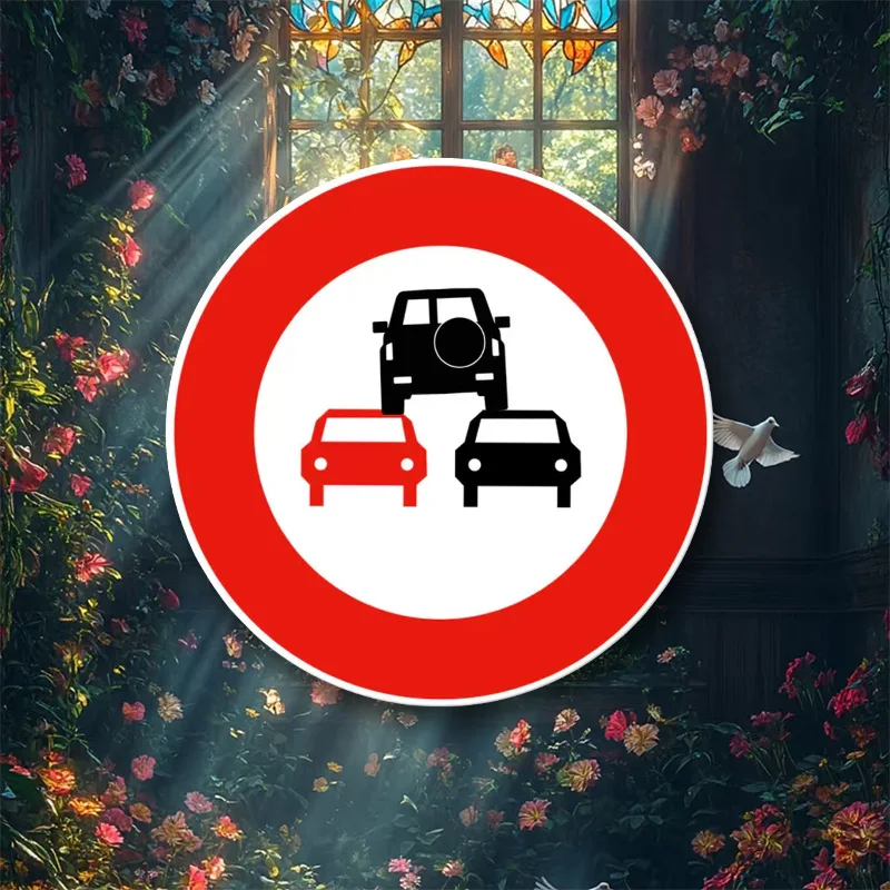 Pegatina DANGER DEPASSEMENT INTERDIT IA077, pegatinas versátiles para coches, portátiles, botellas de agua, SUV, motocicletas