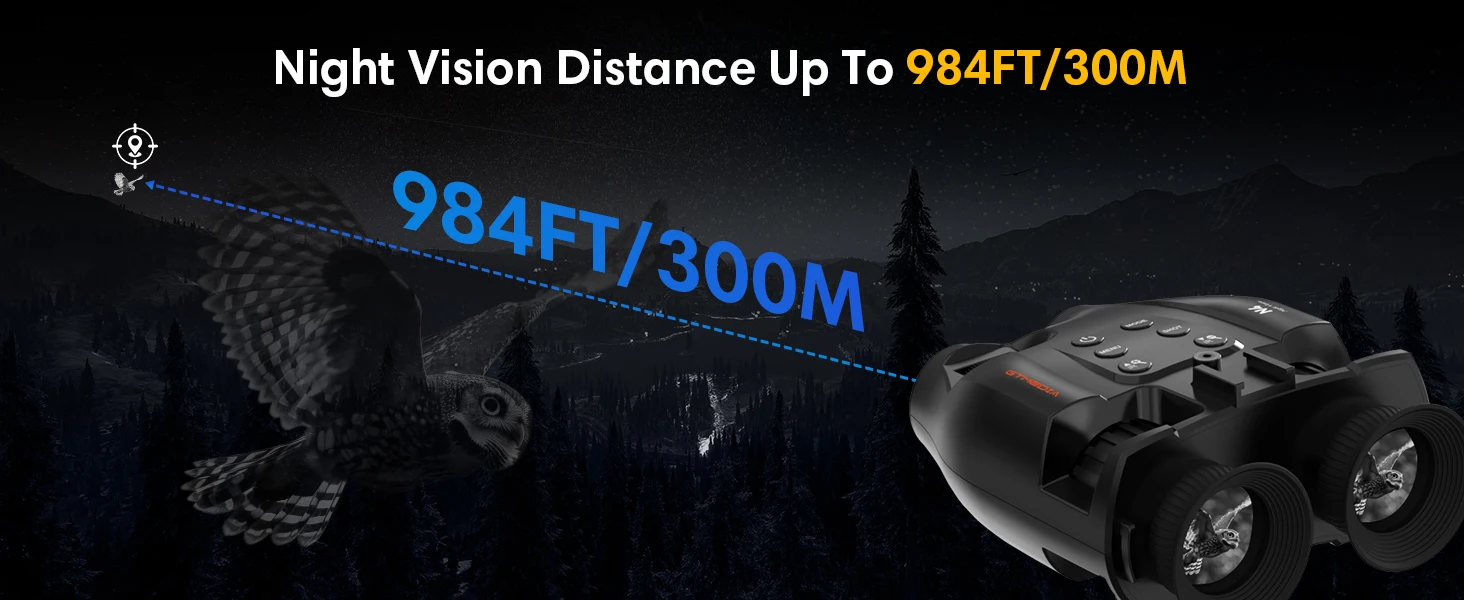 4K-Nachtsichtfernglas, 5-facher Zoom, 300 m Dunkelbeobachtungsdistanz, unterstützt 1080P Full HD-Videoaufzeichnung (GTMEDIA N4) – Detail 8