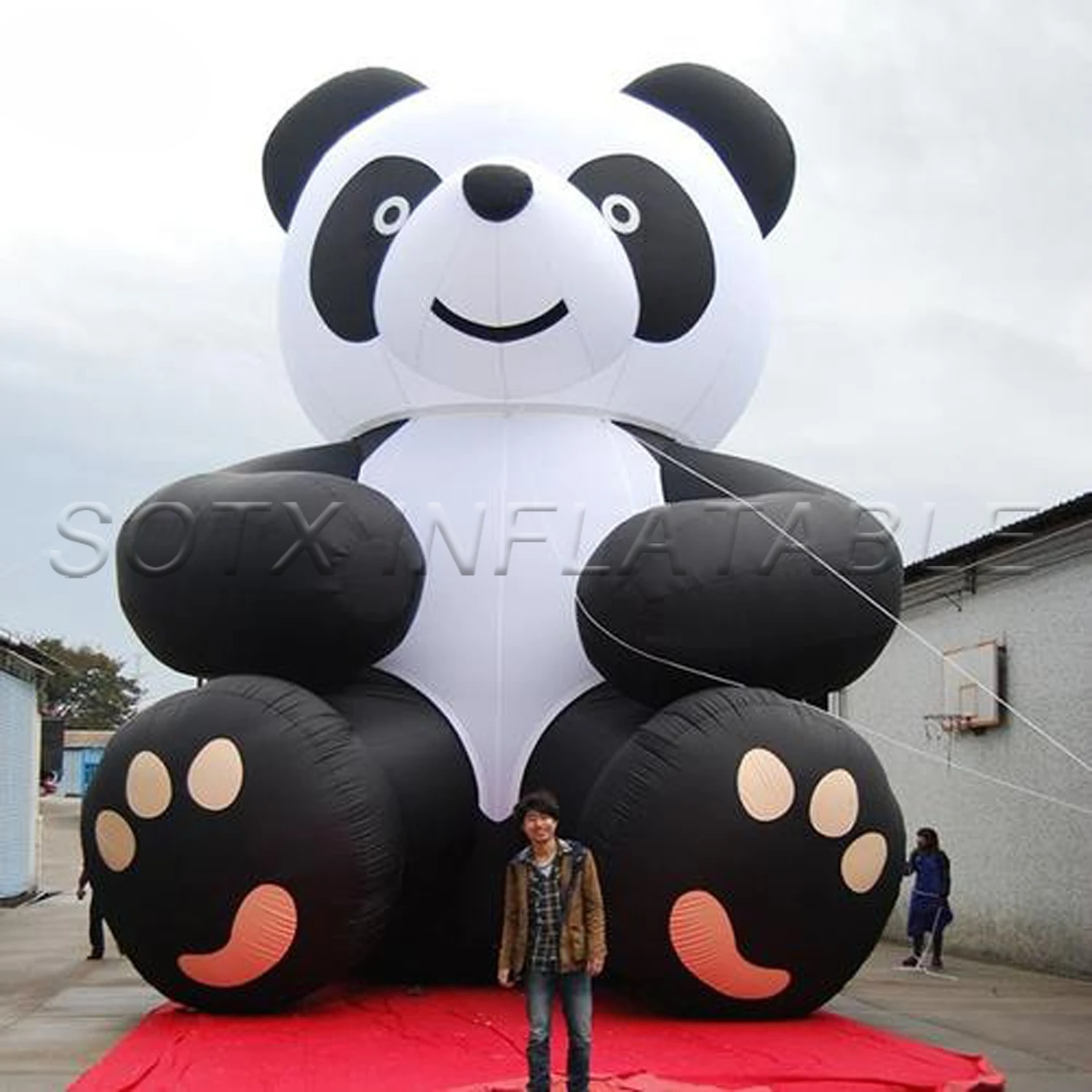 For Business Advertising 2024hot Sale Custom Cute Campaign Decorated Giant Inflatable Panda Commercial Inflatable Cartoon Mascot