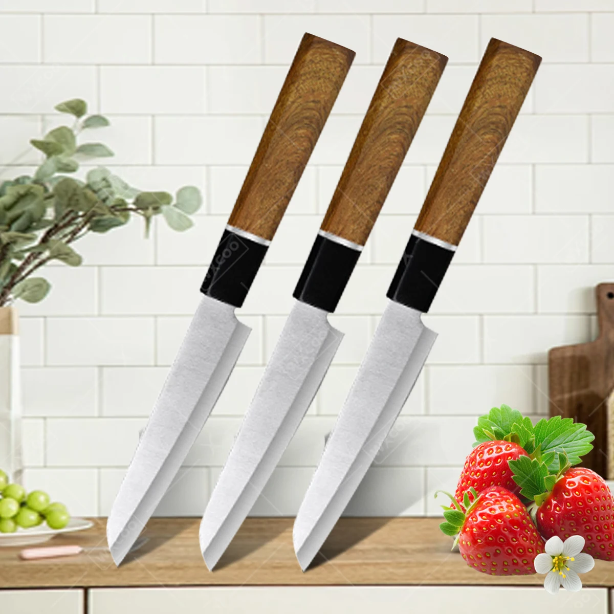 Stainless Steel Kitchen Knife Vegetable Fruit Melon Knife Household Chef's Knife Fruit Peeler Utility Knife Kitchen Accessories