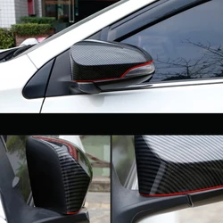 For Toyota Aqua Prius C 2011 2012 2013 2014 2015 2016 2017 ABS Carbon Rearview Mirror Cover Eyebrow Frame Trims Car Accessories