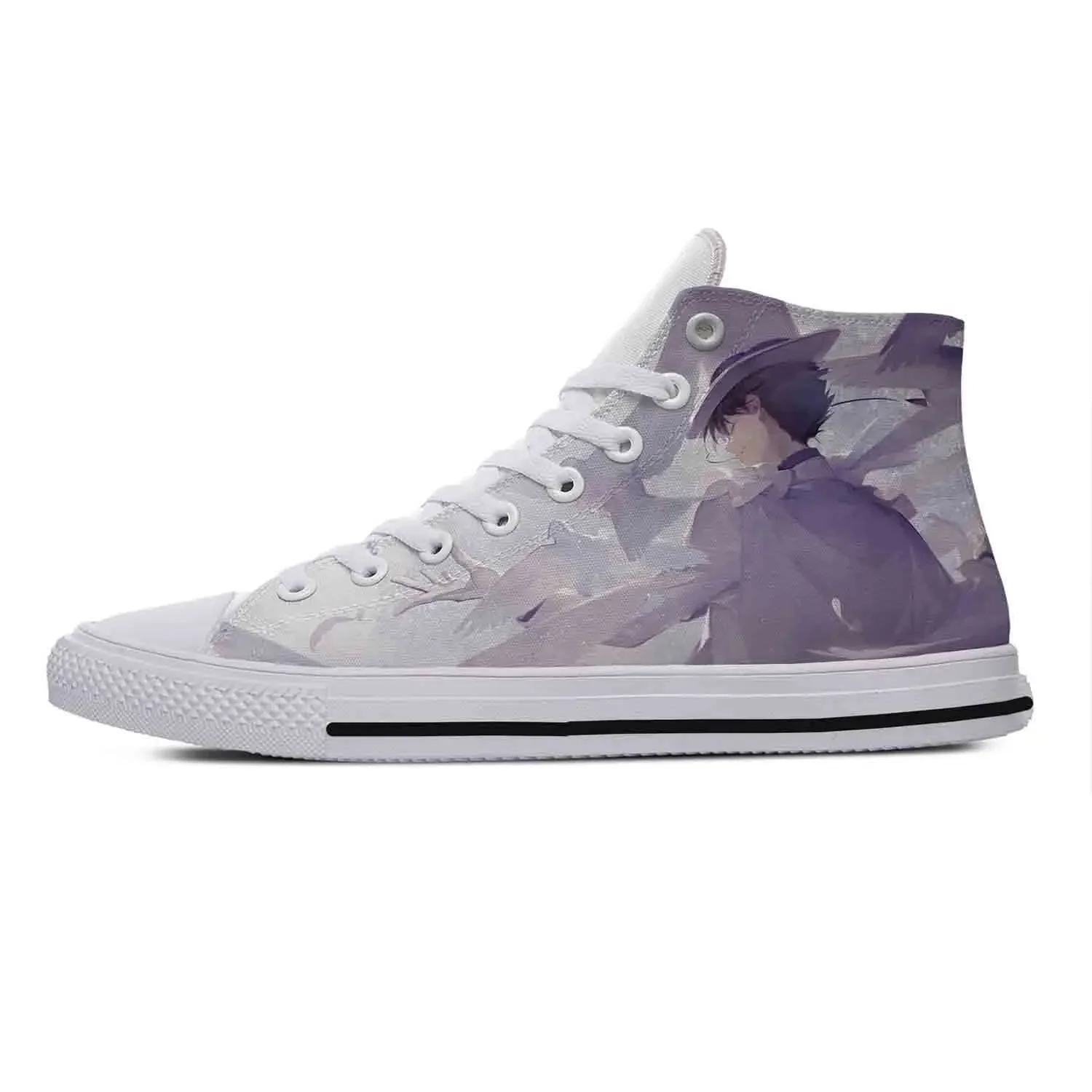 Hot Anime Detektiv Conan High Top Sneakers Herren Damen Teenager Mode lässig Leinwand Laufschuhe 3D-Druck leichten Schuh