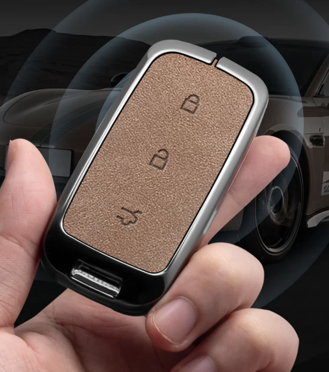 Auto-Zubehör Zinklegierung Leder Schlüsselhülle für Geely Galaxy EX5 E5 L6 L7 EMI NO.1 Proton e.MAS 7 5 E8 Starry 8 Schlüsselhalter – Detail 3