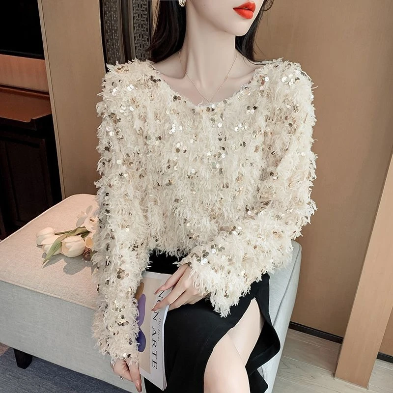 เสื้อไหมพรมผู้หญิงสไตล์ญี่ปุ่นประดับพู่  แบบลำลอง  ราคาประหยัด  ให้ความอบอุ่น  เหมาะสำหรับฤดูใบไม้ร่วงและฤดูหนาว  คอลเลคชั่นปี 2025