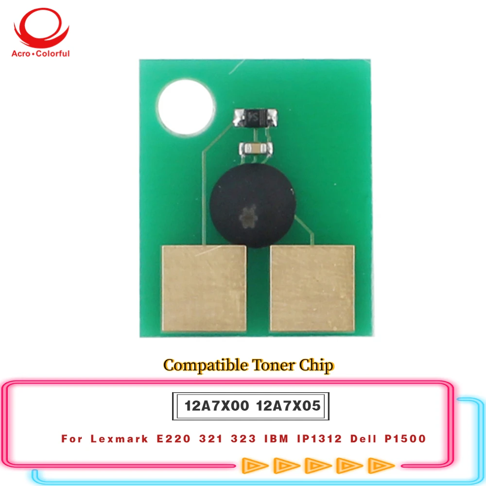 

Совместимый с 3K 6K 12A7X00 12A7X05 чип картриджа с тонером для Lexmark E220 321 323 IBM IP1312 Dell P1500 лазерный принтер