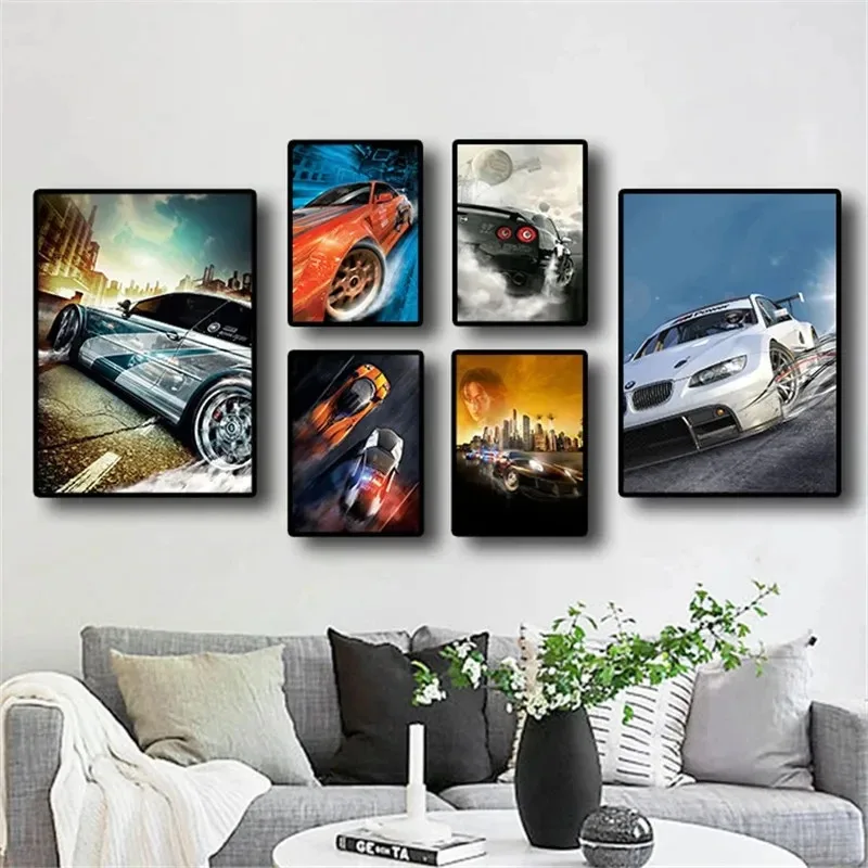 Rally Need for Speed Art Posters Canvas Painting Wall Prints Pictures Living Room Home Decor Vintage World Famous Racing Car
