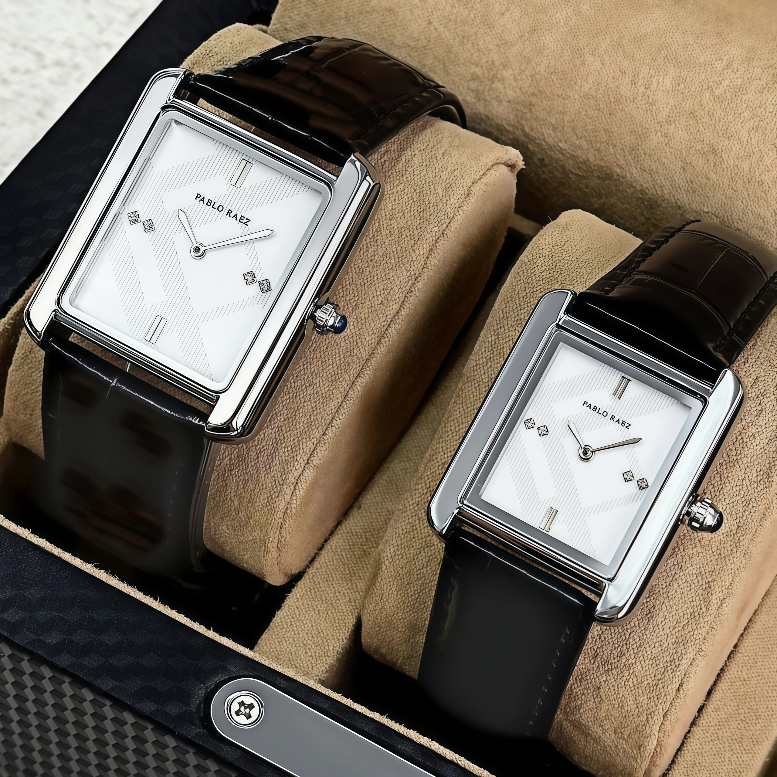 パブロ・レイズ-2-ピース-セット-カップル腕時計-防水-ファッション-バレンタインデー-ギフト-男性と女性のクォーツ時計-誕生日ギフトボックス