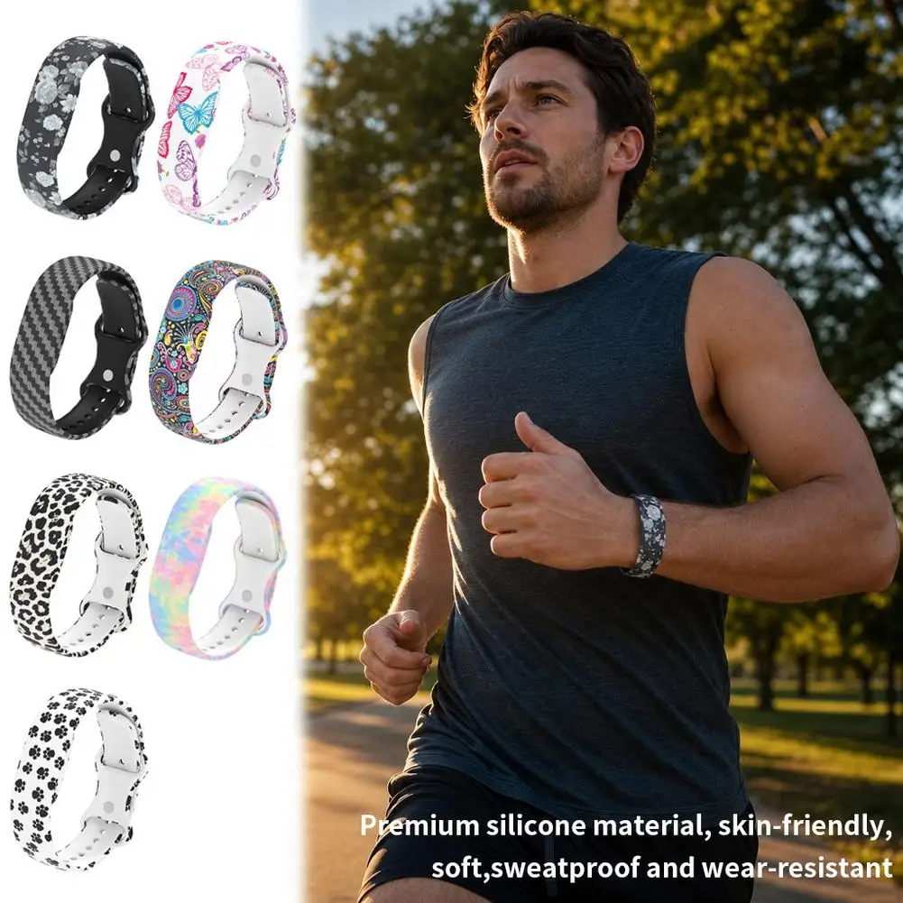 Silicone Sport Watch Strap for Google Fitbit Air Band Fitness Tracker Replacement Wristband Bracelet Adjustable Loop Accessories