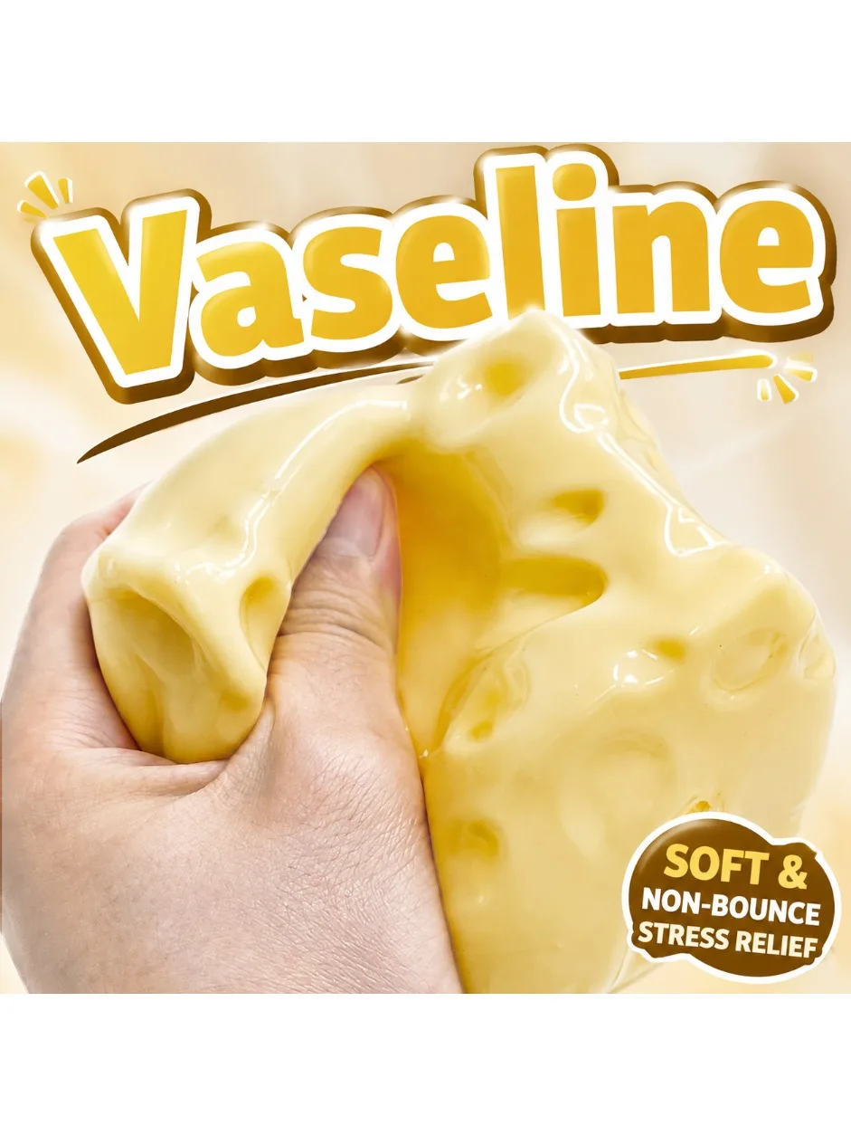 Jumbo Vaseline Käse Squishy Spielzeug Großer Käsewürfel Stressball TPR Weiches Quetsch-Fidget-Spielzeug Formbar Nicht Zurückfedernd Sensorisches Spielzeug