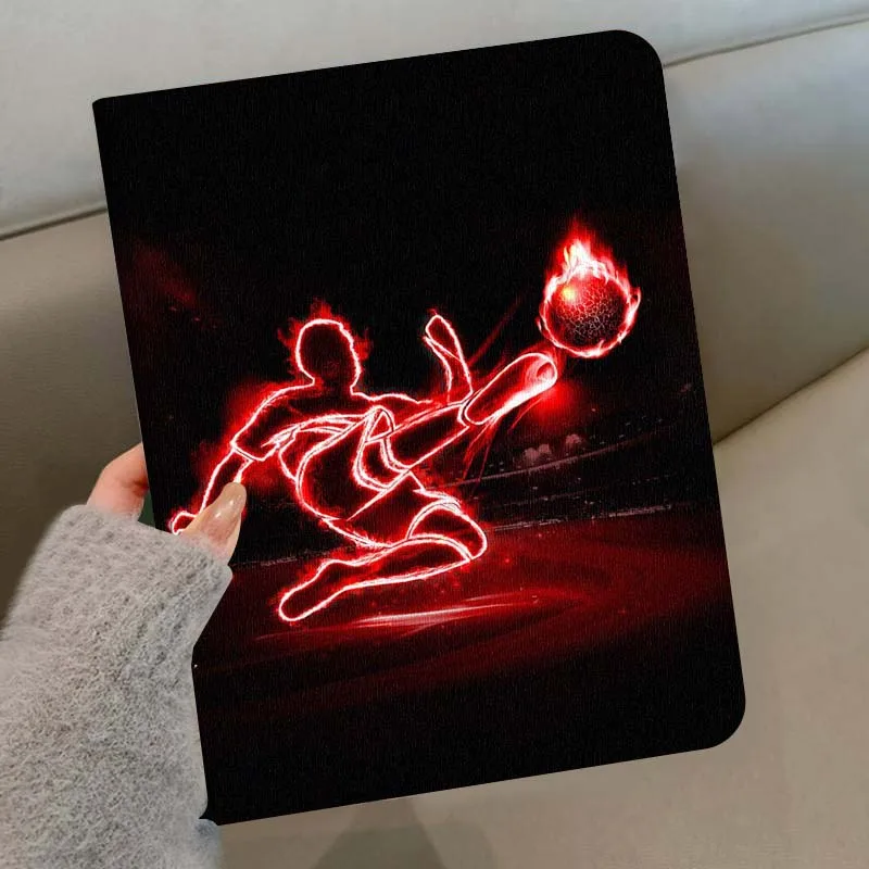 

Flaming Football Player Soft For Samsung Galaxy Tab S11 S10 S9 S8 S7 S6 A9 A8 A11 Lite FE Plus Pen Tray Tablet Case