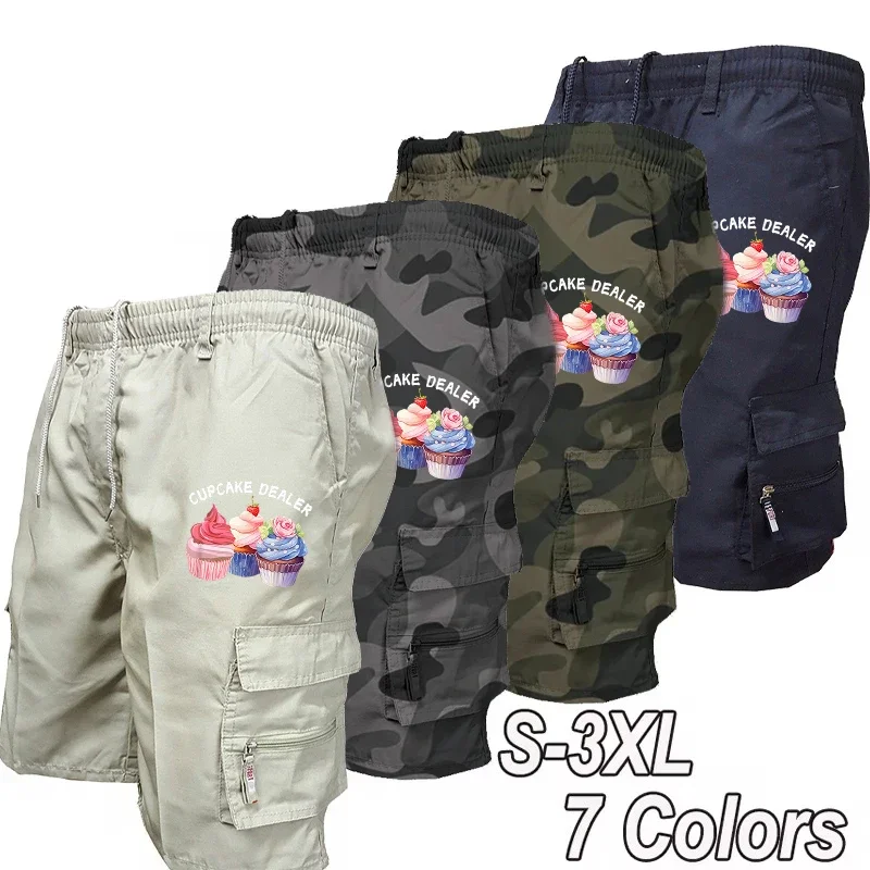 

New fashionable multi - pocket men's fitness casual shorts stylish loose camouflage tactical casual pants shorts