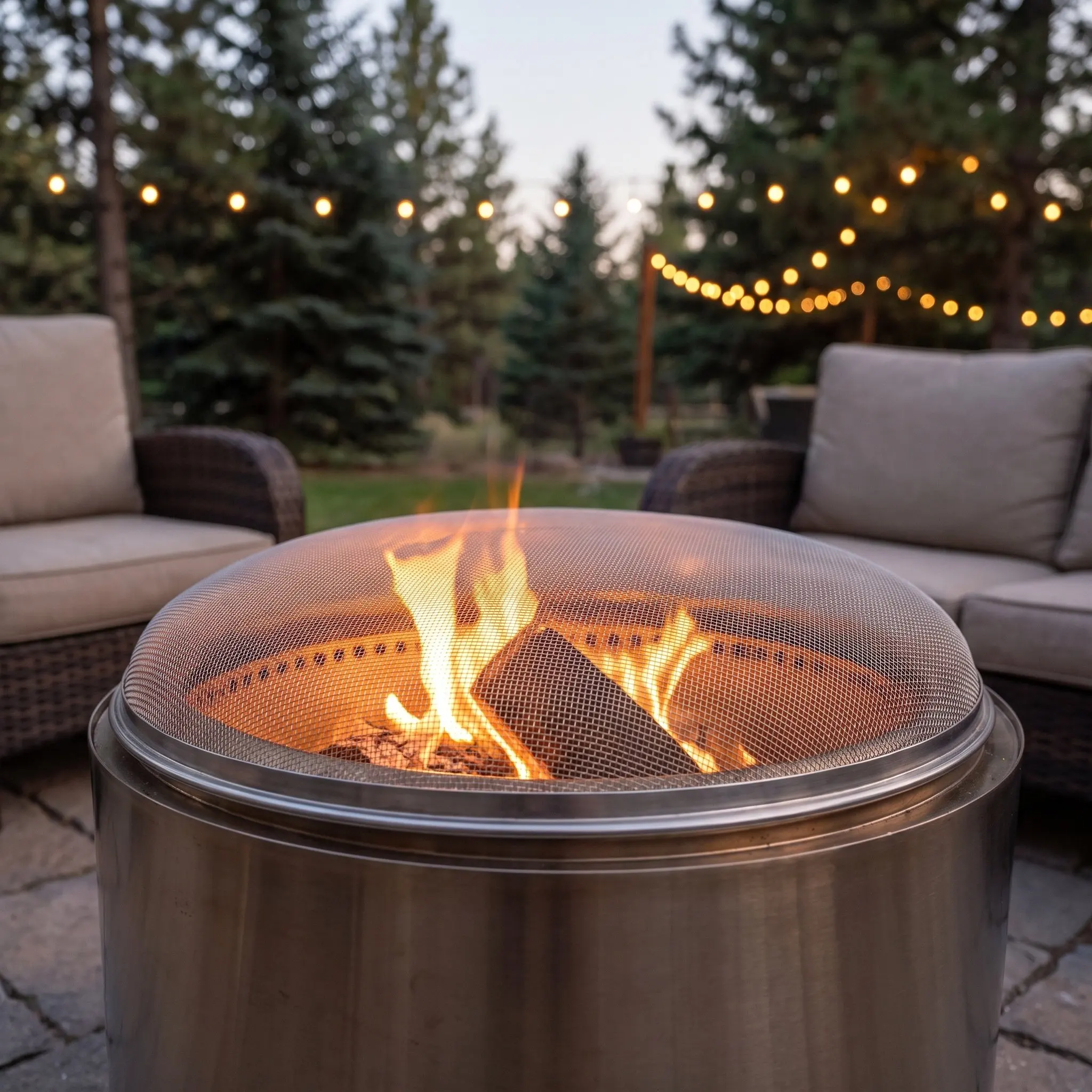 Fireplace Spark Mesh Guard 23.62x11.81 20 Mesh Stainless Steel Heavy Duty Wood Burning Fireplace Replacement Screen Fire Safety